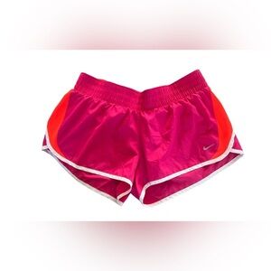 NIKE - DRY FIT 
Women's Vibrant Pink and Orange Athletic Shorts